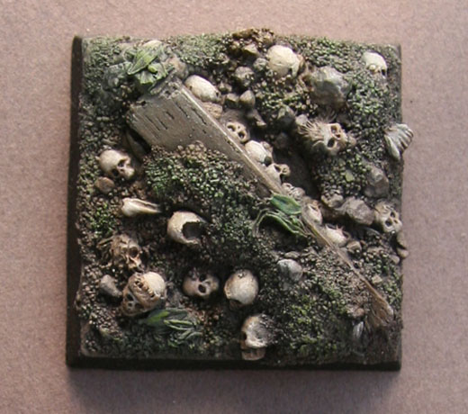 Skull fields, square bases 40mm x3